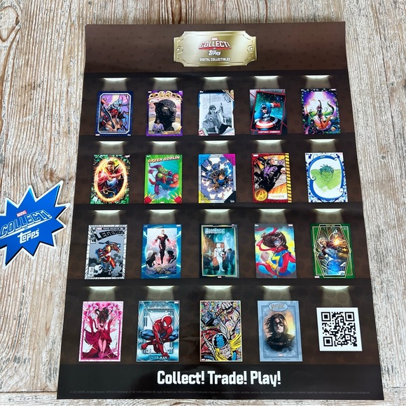 DISNEY D23 EXPO 2022 MARVEL COLLECT BY TOPPS DIGITAL COLLECTIBLE POSTER 24 X 18 - Picture 2 of 5